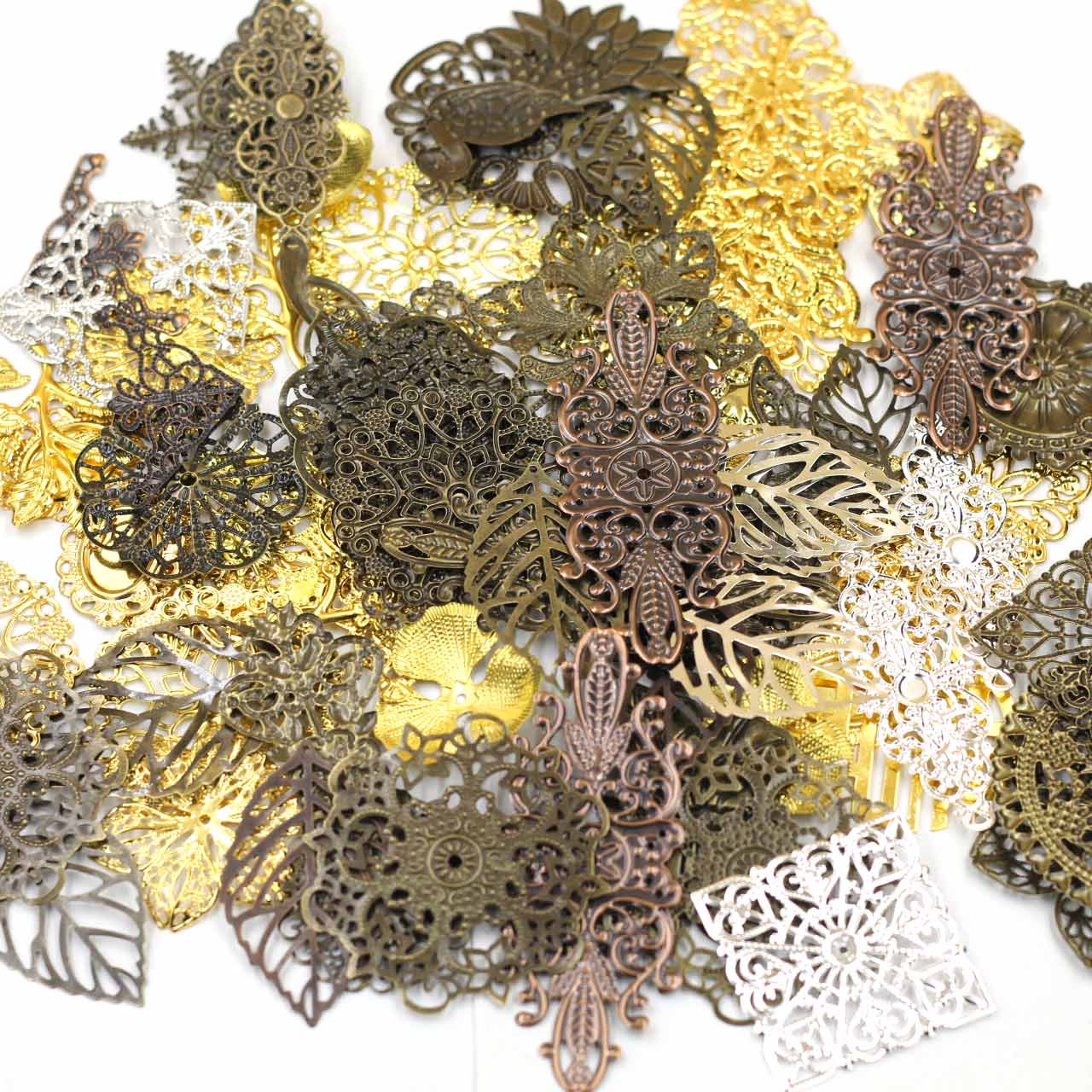Embellishment Crafts - Украшения, соединители, случайные смешанные треугольные цветочные