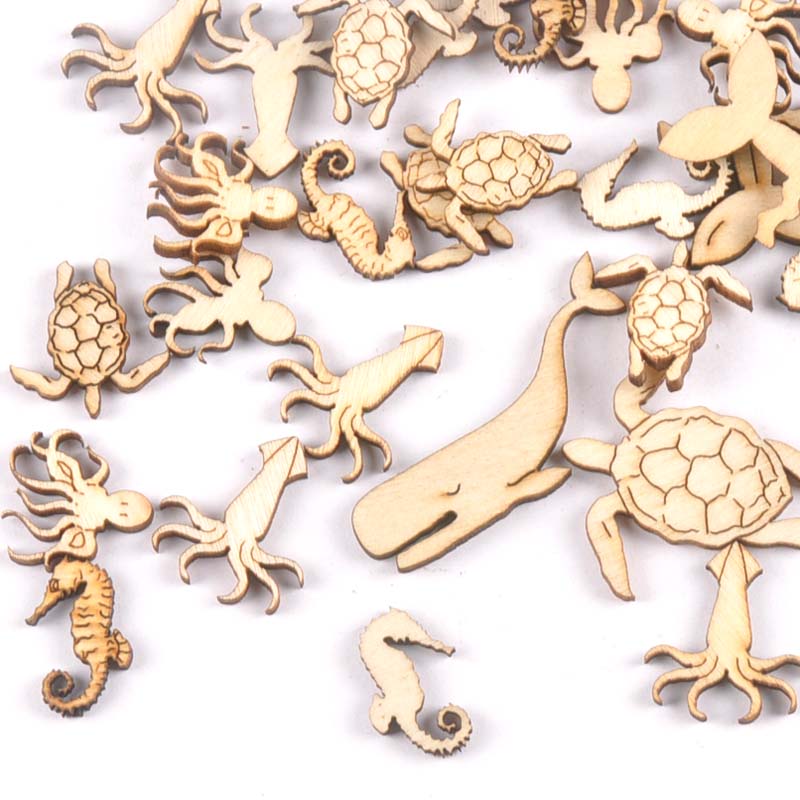 Craft Embellishments - 20 шт. 25-40 мм Морская Черепаха/лошадь/КИТ,