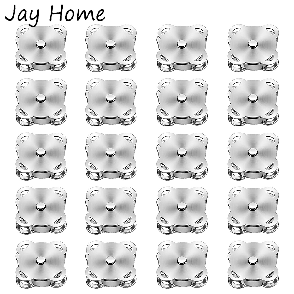 Iron On Stud Set - 20 комплектов магнитных застежек, металлические застежки-кнопки,