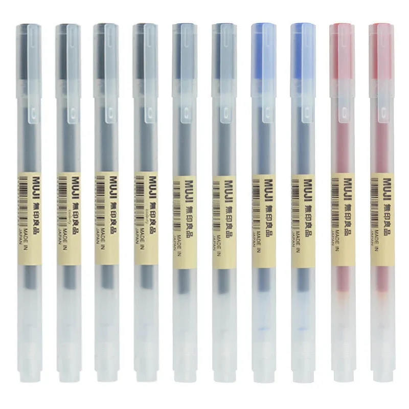 Muji Stationery Gel Pen - 10-30 шт./компл. гелевая ручка 0,38/0,5 мм,
