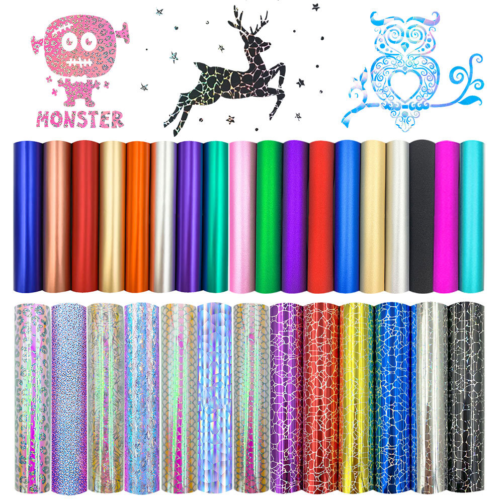 Glitter Vinyl Roll - Голографическая блестящая самоклеящаяся виниловая пленка-наклейка для