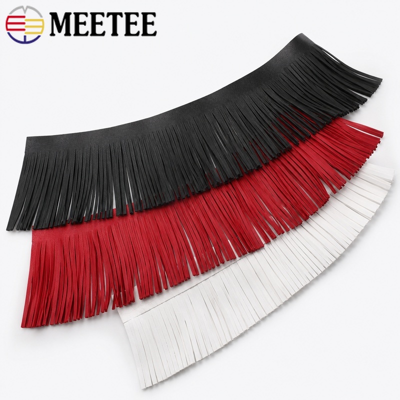 Fringe Ribbon Sewing - 2 м, 10-30 см, искусственная кожаная