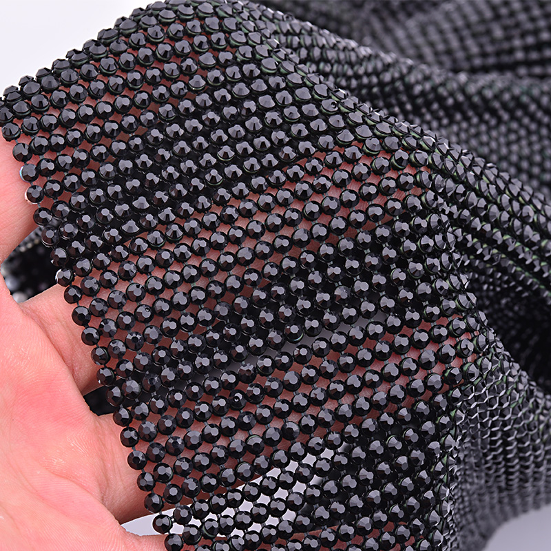 JUNAO 45*120 см Черное золото  – обзор и цена Crystal Mesh Fabric