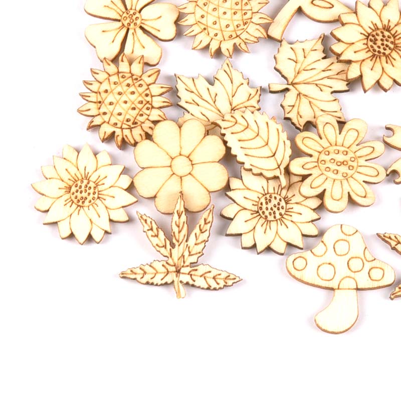 30 шт., деревянные аксессуары  – обзор и цена Craft Embellishments