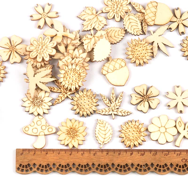 30 шт., деревянные аксессуары  – обзор и цена Craft Embellishments