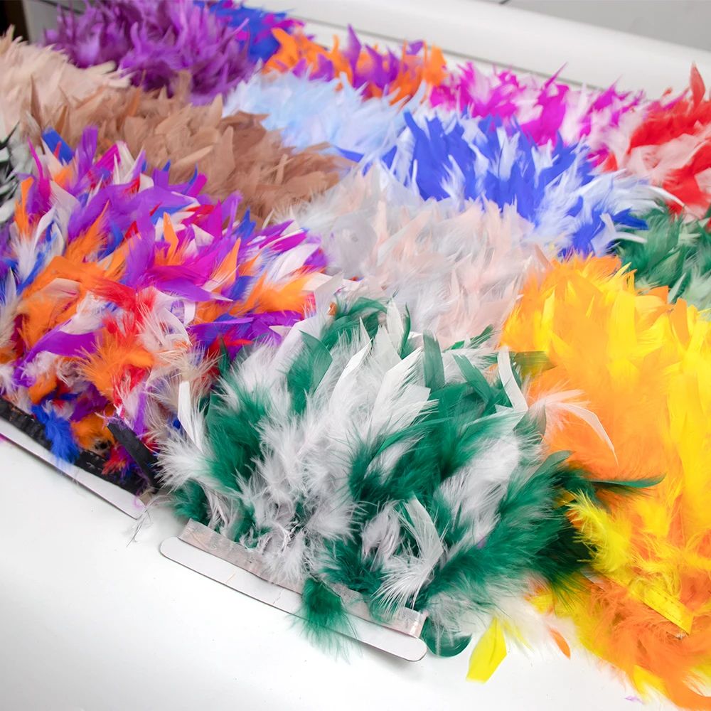 Двухцветная отделка из перьев  – обзор и цена Feather Trim Marabou