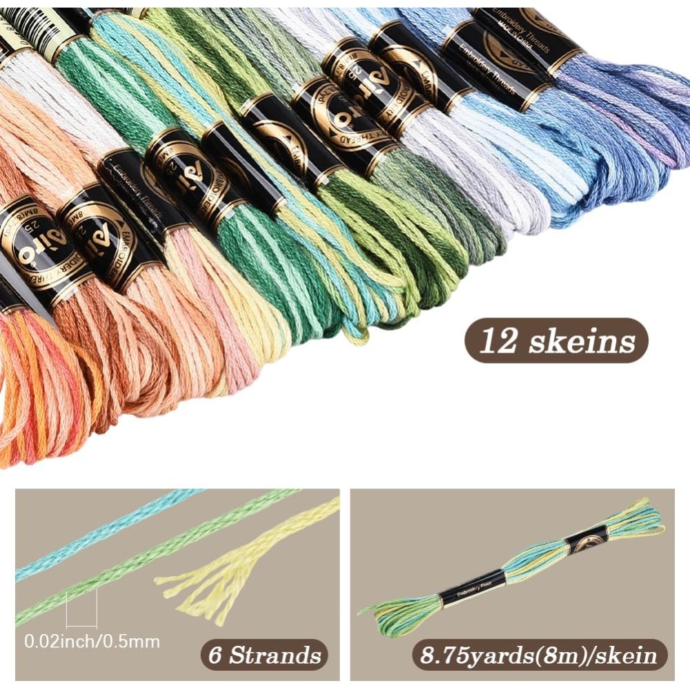 12 мотков, 105 ярдов, разноцве – обзор и цена Embroidery Embellishments