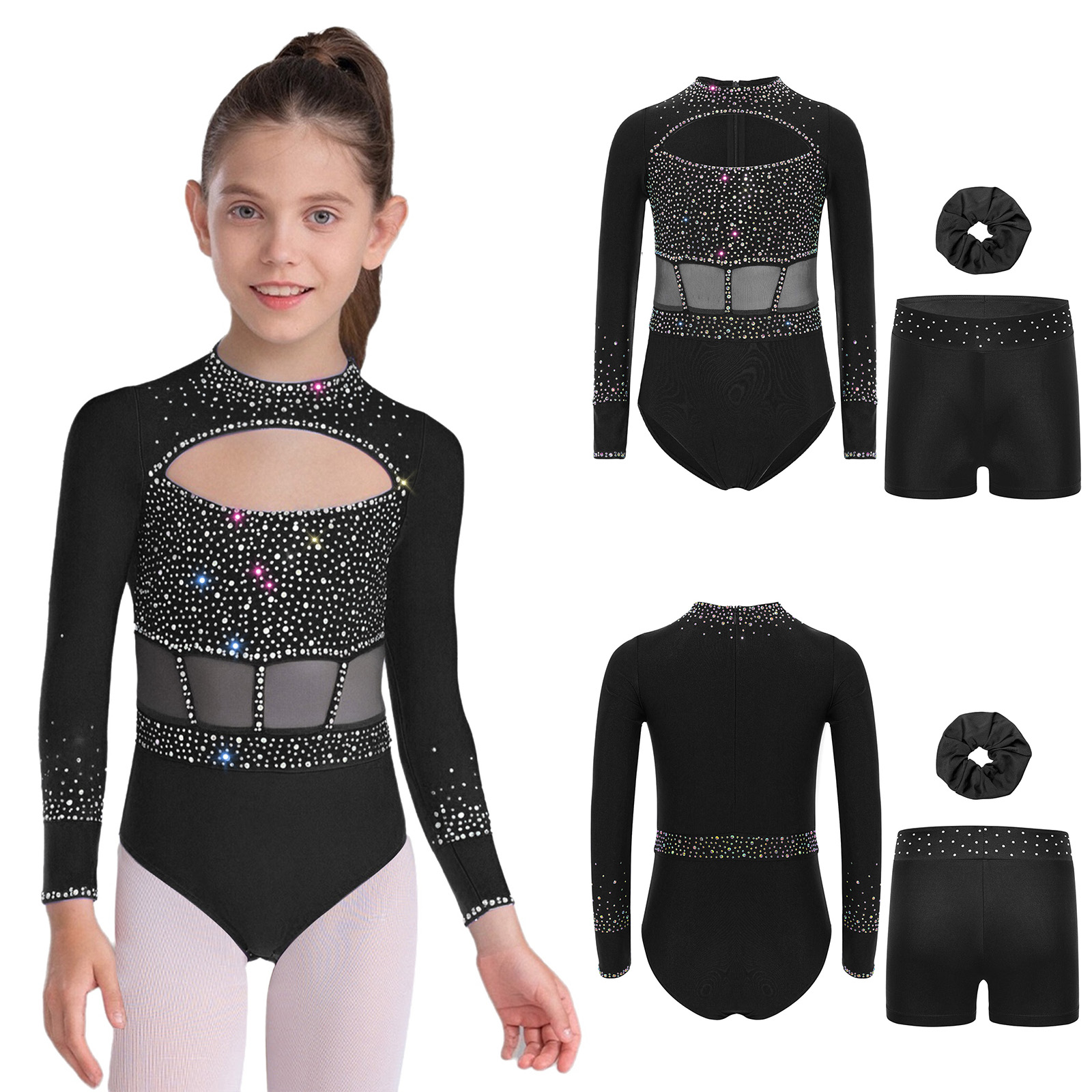 Боди для балета и танцев с бле – обзор и цена Rhinestone Banding Trim