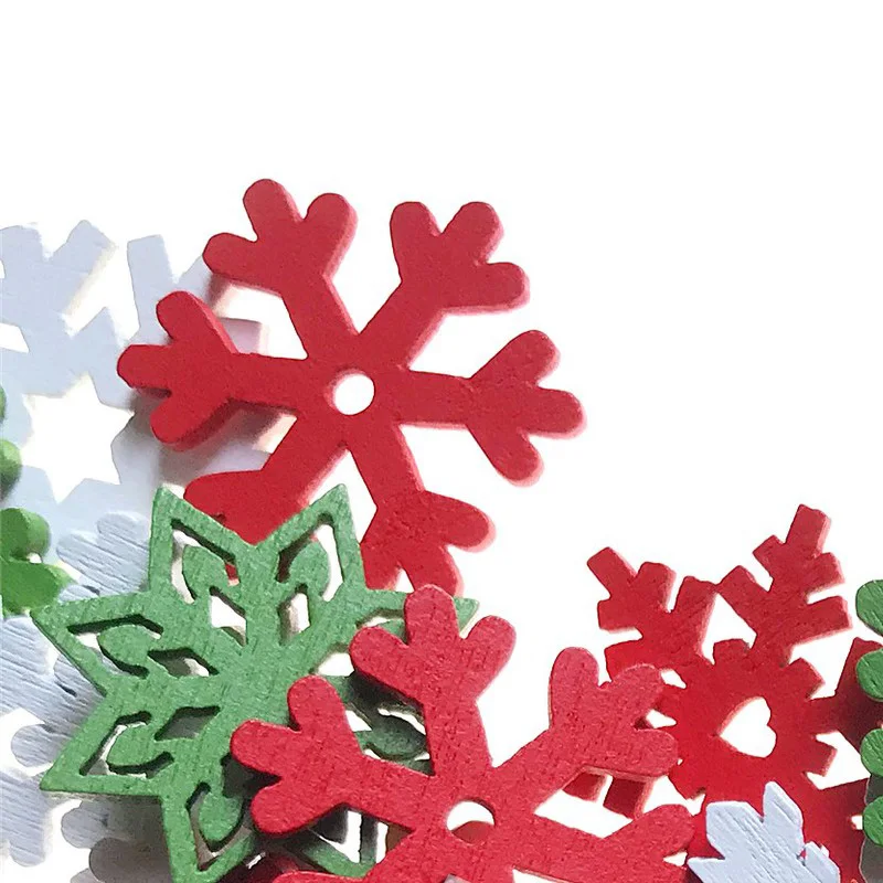 50 шт. деревянных снежинок 20  – обзор и цена Christmas Craft Embellishment